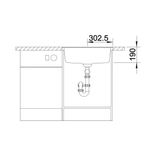BLANCO DALAGO 6-F Silgranit antracyt, korek auto. 514773