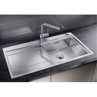 BLANCO DIVON II 5 S-IF stal polerowana prawa, korek auto., InFino 521660