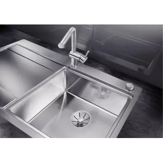 BLANCO DIVON II 5 S-IF stal polerowana prawa, korek auto., InFino 521660