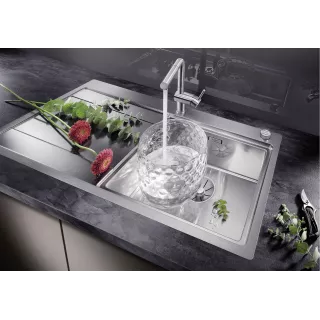 BLANCO DIVON II 5 S-IF stal polerowana prawa, korek auto., InFino 521660