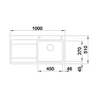 BLANCO DIVON II 5 S-IF stal polerowana prawa, korek auto., InFino 521660