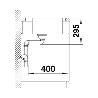 BLANCO DIVON II 5 S-IF stal polerowana prawa, korek auto., InFino 521660