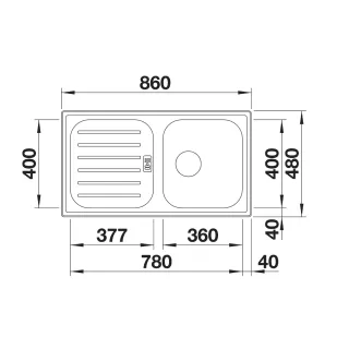 BLANCO FLEX PRO 45 S stal matowa odwracalny 521007