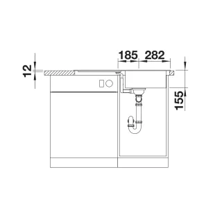 BLANCO FLEX PRO 45 S stal matowa odwracalny 521007