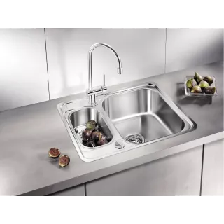 BLANCO LANTOS 6-IF stal szczotkowana odwracalny, korek auto., odsączarka stalowa 516676