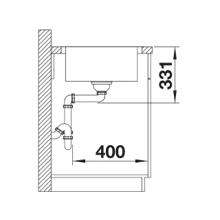 BLANCO LEMIS 45 S-IF stal szczotkowana, odwracalny 523030