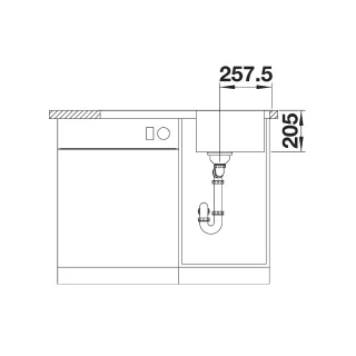 BLANCO LEMIS 45 S-IF stal szczotkowana, odwracalny 523030