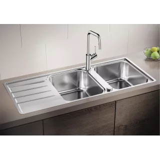 BLANCO LEMIS 8 S-IF stal szczotkowana, odwracalny, korek auto. 523037