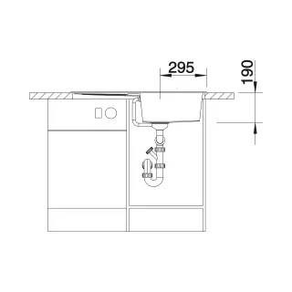 BLANCO METRA 5 S Silgranit tartufo odwracalny, korek auto. 517348