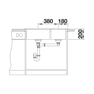 BLANCO NAYA 8 Silgranit biały lewa 519649