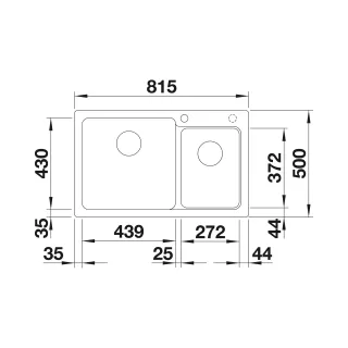 BLANCO NAYA 8 Silgranit biały lewa 519649