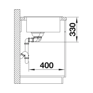 BLANCO NAYA 8 Silgranit biały lewa 519649