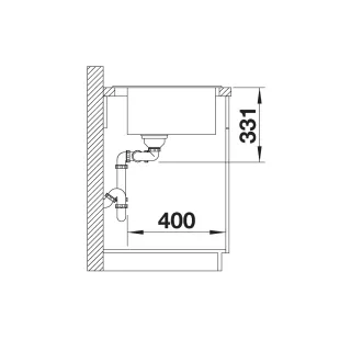 BLANCO PLEON 6 Split Silgranit antracyt lewa, InFino 521689