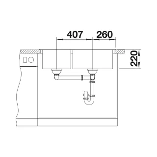 BLANCO PLEON 9 Silgranit antracyt, InFino 523057