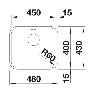 BLANCO SUPRA 450-U stal szczotkowana 518203