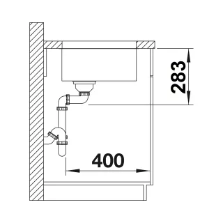 BLANCO SUPRA 450-U stal szczotkowana 518203