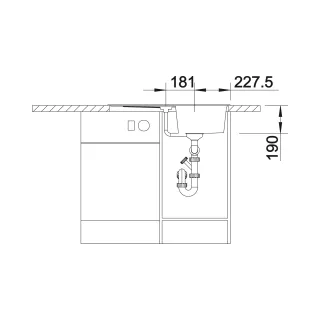 BLANCO ZIA 45 S Silgranit kawowy odwracalny 515070