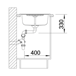 BLANCO ZIA 45 S Silgranit kawowy odwracalny 515070