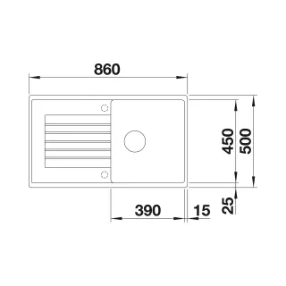 BLANCO ZIA 5 S Silgranit biały odwracalny 520515