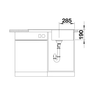 BLANCO ZIA 5 S Silgranit biały odwracalny 520515