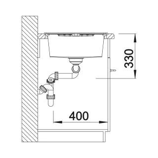 BLANCO ZIA 8 S Silgranit biały odwracalny 515597