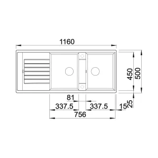 BLANCO ZIA 8 S Silgranit kawowy odwracalny 515602