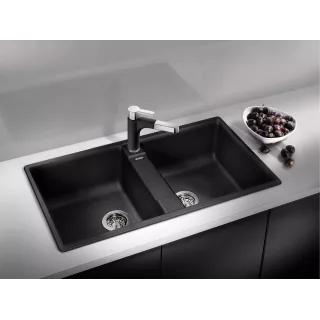 BLANCO ZIA 9 E Silgranit antracyt narożny 514764