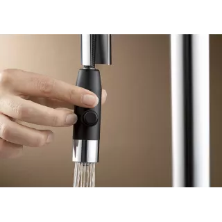 BLANCO CARENA-S Vario Silgranit-Look szarość skały/chrom 521359