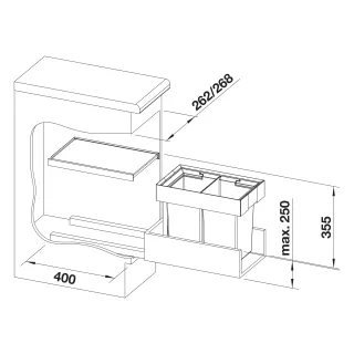 BLANCO FLEXON II 30/2 + pokrywa systemowa 521467