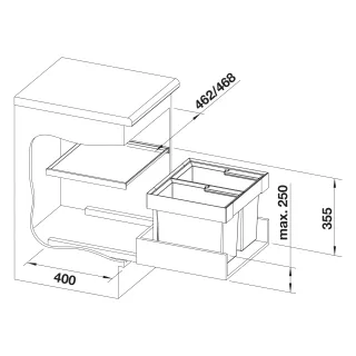 BLANCO FLEXON II 50/2 + pokrywa systemowa 521469