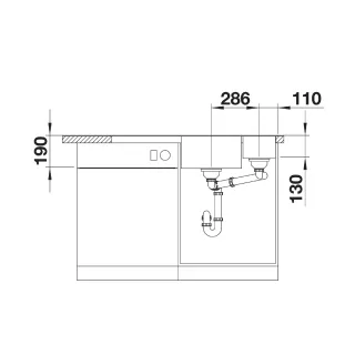 BLANCO AXIA III 6 S Silgranit tartufo prawa, korek auto., InFino, deska szkło białe, odsączarka stalowa 523480