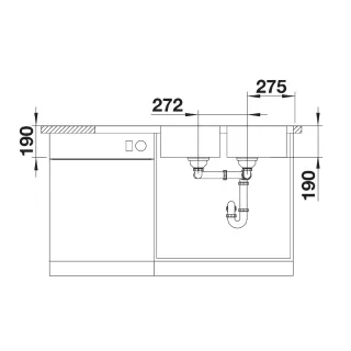 BLANCO DINAS 8 S stal szczotkowana odwracalny 523376