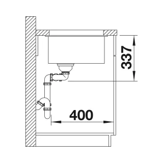 BLANCO SUBLINE 480/320-U Silgranit kawowy lewa, InFino 523593