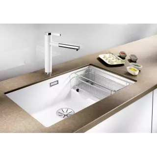 BLANCO SUBLINE 700-U Level Silgranit kawowy, InFino, koszyk stalowy 523461