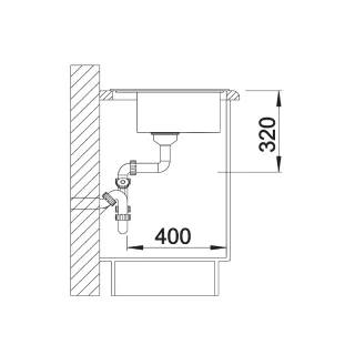 BLANCO ZENAR 5 S Silgranit szarość skały prawa, korek auto., InFino 523935