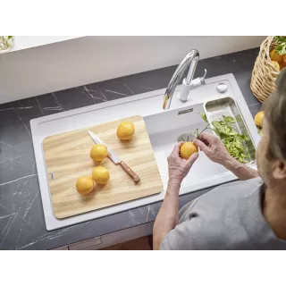 BLANCO ZENAR XL 6 S Silgranit biały lewa, korek auto., InFino 524001