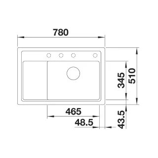 BLANCO ZENAR XL 6 S Compact Silgranit tartufo prawa, korek auto., InFino 523782