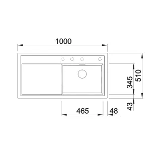 BLANCO ZENAR XL 6 S Silgranit biały lewa, korek auto., InFino 524001