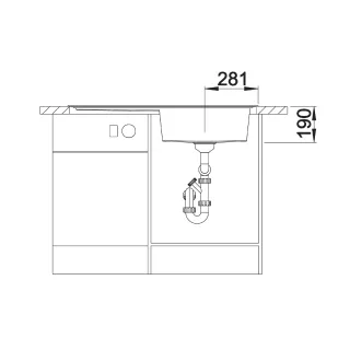 BLANCO ZENAR XL 6 S Silgranit biały lewa, korek auto., InFino 524001