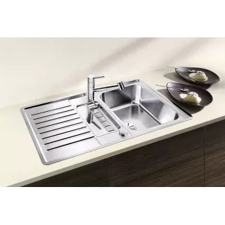 BLANCO CLASSIC Pro 5 S-IF stal polerowana odwracalny, korek auto., InFino, odsączarka stalowa 523663