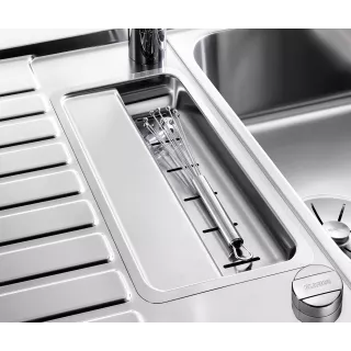 BLANCO CLASSIC Pro 5 S-IF stal polerowana odwracalny, korek auto., InFino, odsączarka stalowa 523663