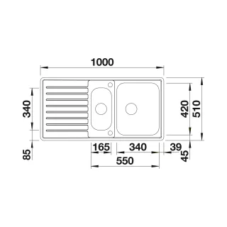 BLANCO CLASSIC Pro 6 S-IF stal polerowana odwracalny, korek auto., InFino, odsączarka stalowa 523665