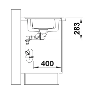 BLANCO CLASSIC Pro 6 S-IF stal polerowana odwracalny, korek auto., InFino, odsączarka stalowa 523665