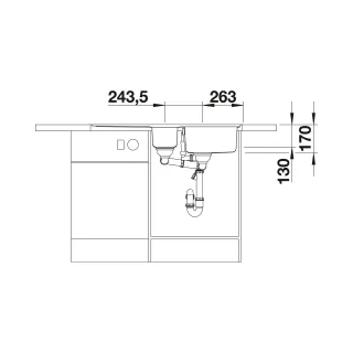 BLANCO CLASSIC Pro 6 S-IF stal polerowana odwracalny, korek auto., InFino, odsączarka stalowa 523665