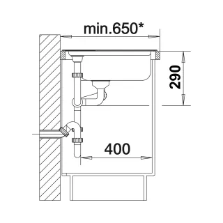 BLANCO DELTA-IF stal polerowana narożny, korek auto., InFino, odsączarka stalowa 523667