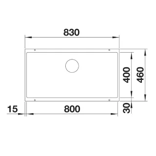 BLANCO SUBLINE 800-U Silgranit antracyt, InFino 523141