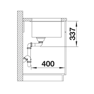 BLANCO SUBLINE 800-U Silgranit antracyt, InFino 523141