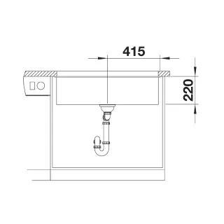 BLANCO SUBLINE 800-U Silgranit biały, InFino 523145