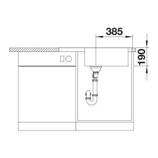 BLANCO DINAS XL 6 S Compact stal szczotkowana, odwracalny, korek auto. 525120