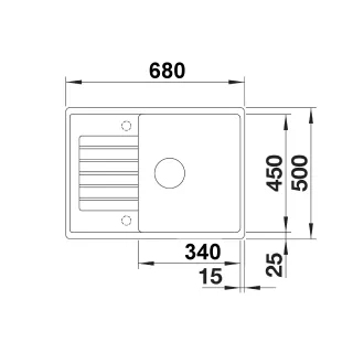 BLANCO ZIA 45 S Compact Silgranit antracyt odwracalny, korek auto. 524711
